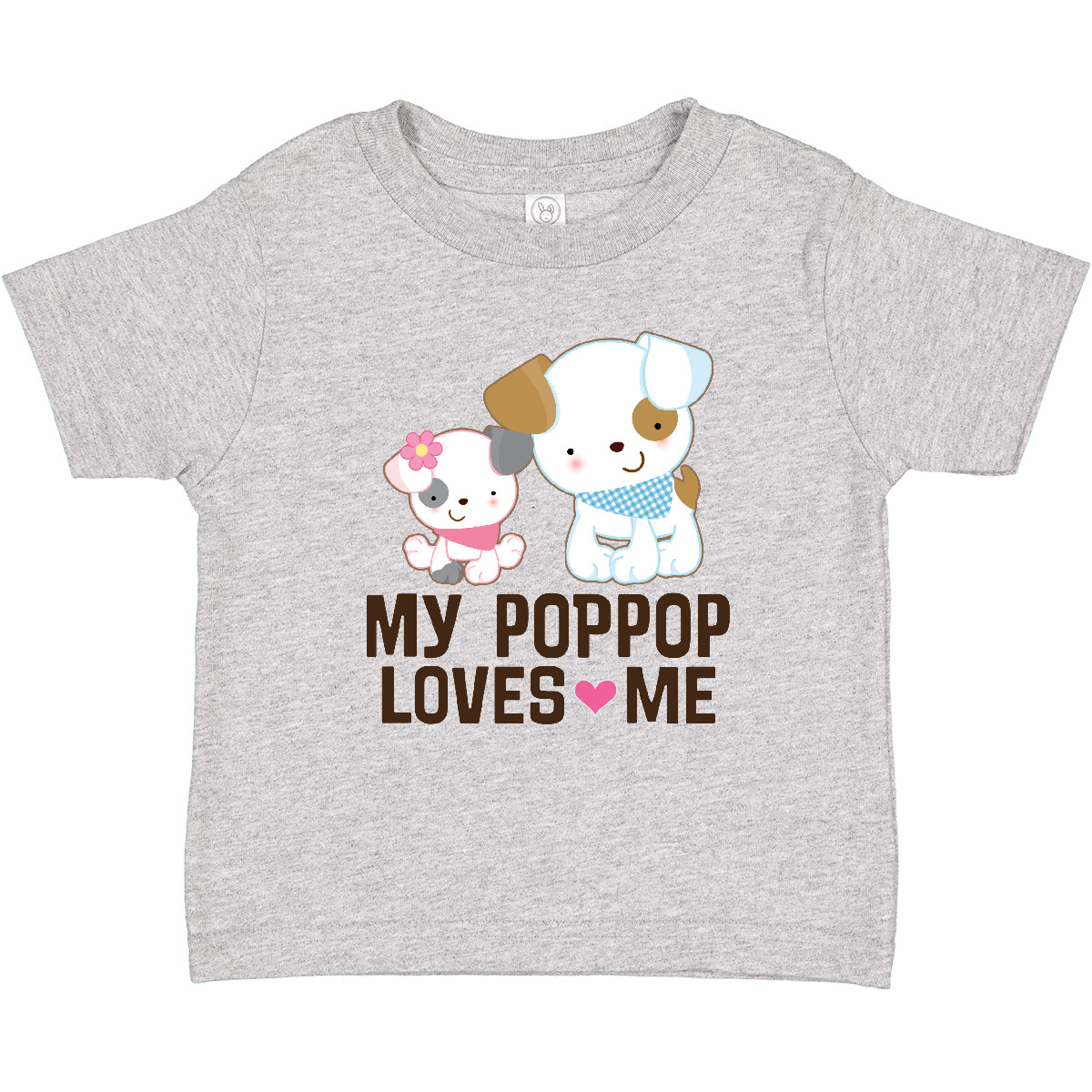 Inktastic My Pop Pop Loves Me Granddaughter Puppy Baby T-Shirt Clothes Child Hws - Zdjęcie 2 z 6