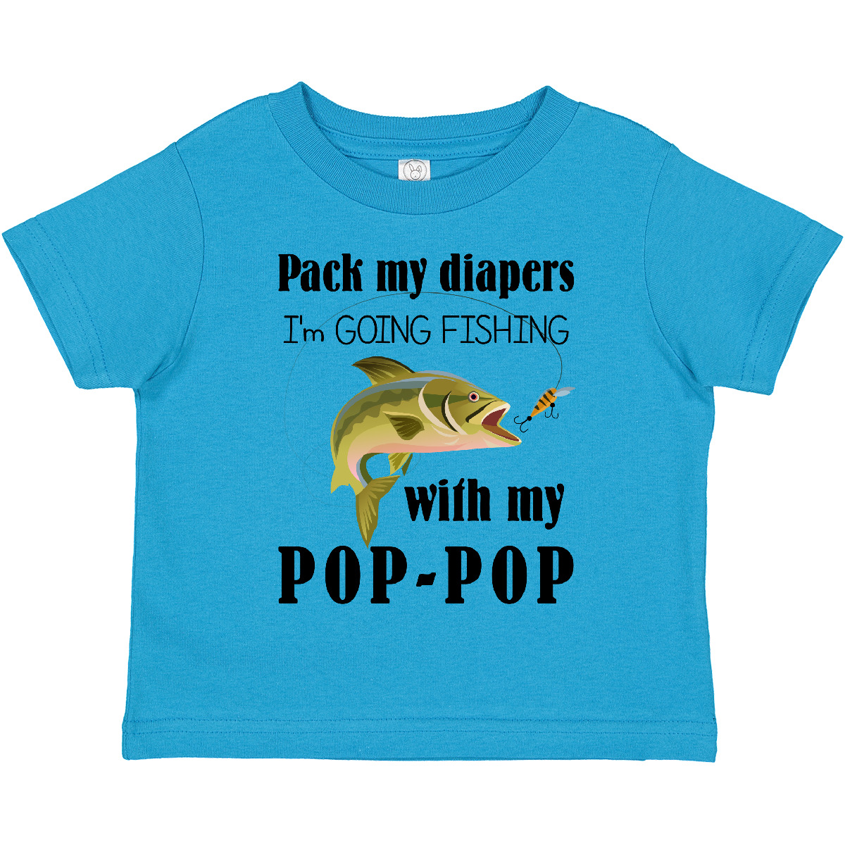 Inktastic Pack My Diapers I Am Going Fishing With Pop-Pop Toddler T-Shirt Pop - Bild 9 von 11