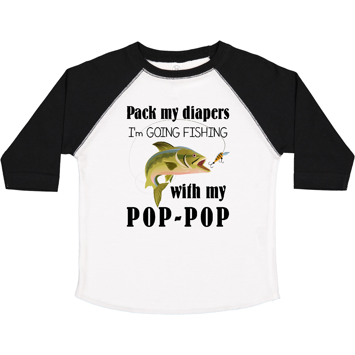 Inktastic Pack My Diapers I Am Going Fishing With Pop-Pop Toddler T-Shirt Pop - Bild 11 von 11