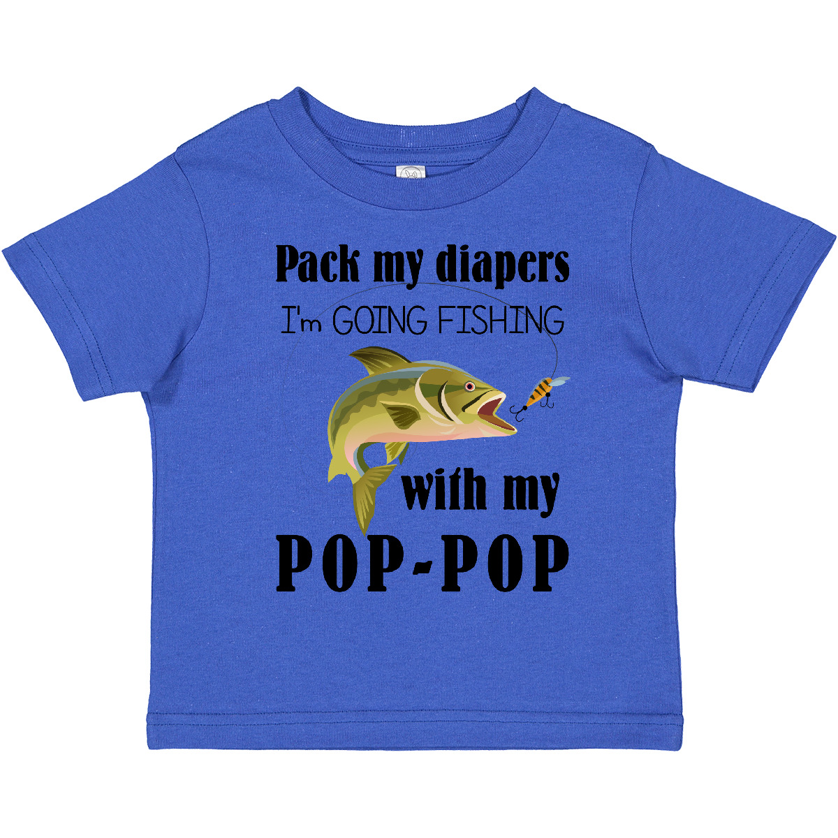 Inktastic Pack My Diapers I Am Going Fishing With Pop-Pop Toddler T-Shirt Pop - Bild 7 von 11