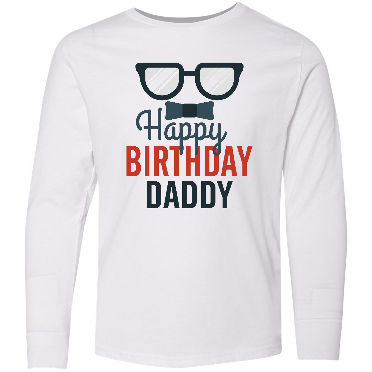 Inktastic Happy Birthday Daddy Youth Long Sleeve T-Shirt Birthdays Dad For Dads - Picture 2 of 2