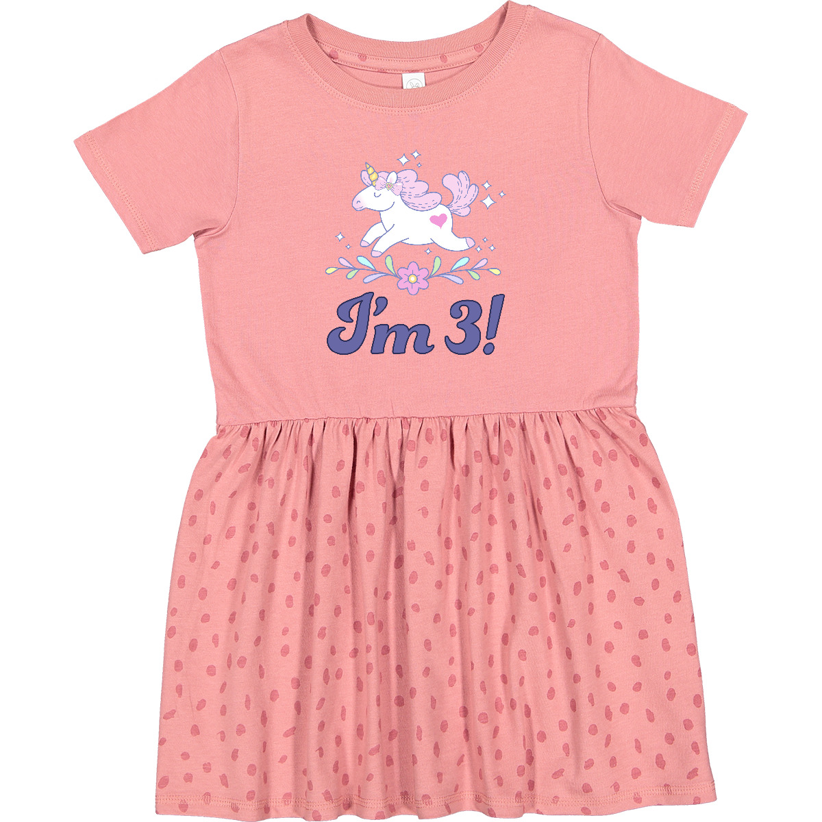 Inktastic 3rd Birthday Unicorn 3 Year Old Girl Toddler Dress Three Uicorn Childs - Picture 3 of 7