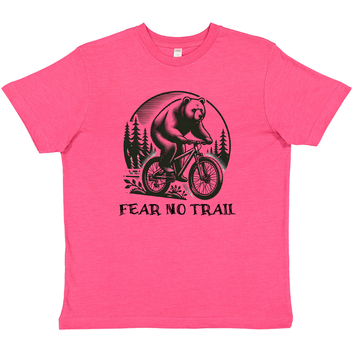 Inktastic Mountain Biking Fear No Trail Youth T-Shirt Biker Outdoors Sports Tee - Picture 5 of 7