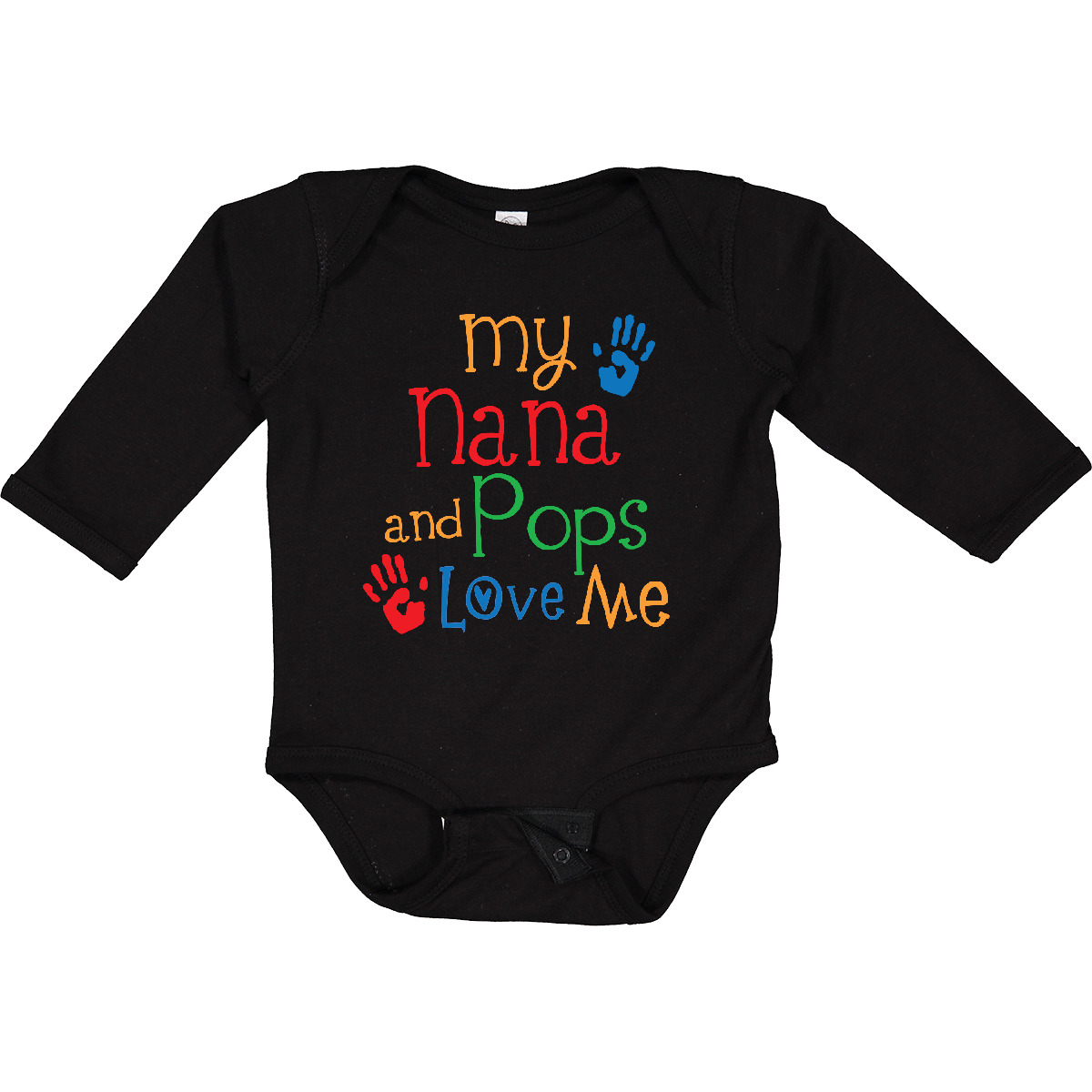 Inktastic Nana And Pops Love Me Grandson Granddaughter Long Sleeve