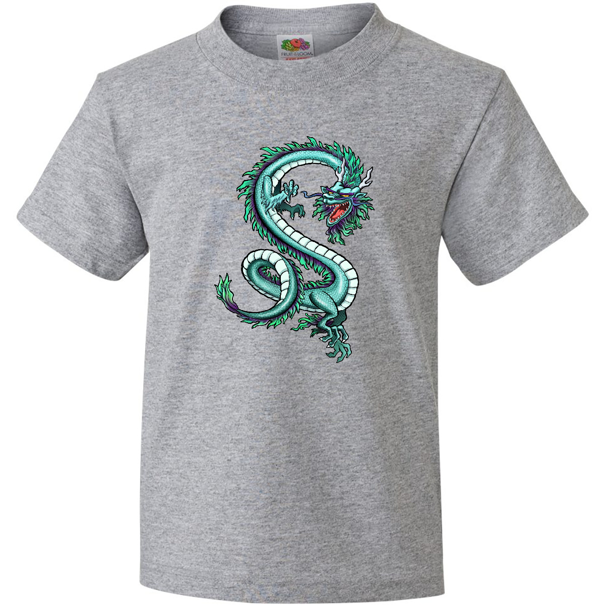 Inktastic Eastern Style Dragon Youth T-Shirt Dragons Fantasy Fun Claws Mythical - Picture 3 of 5