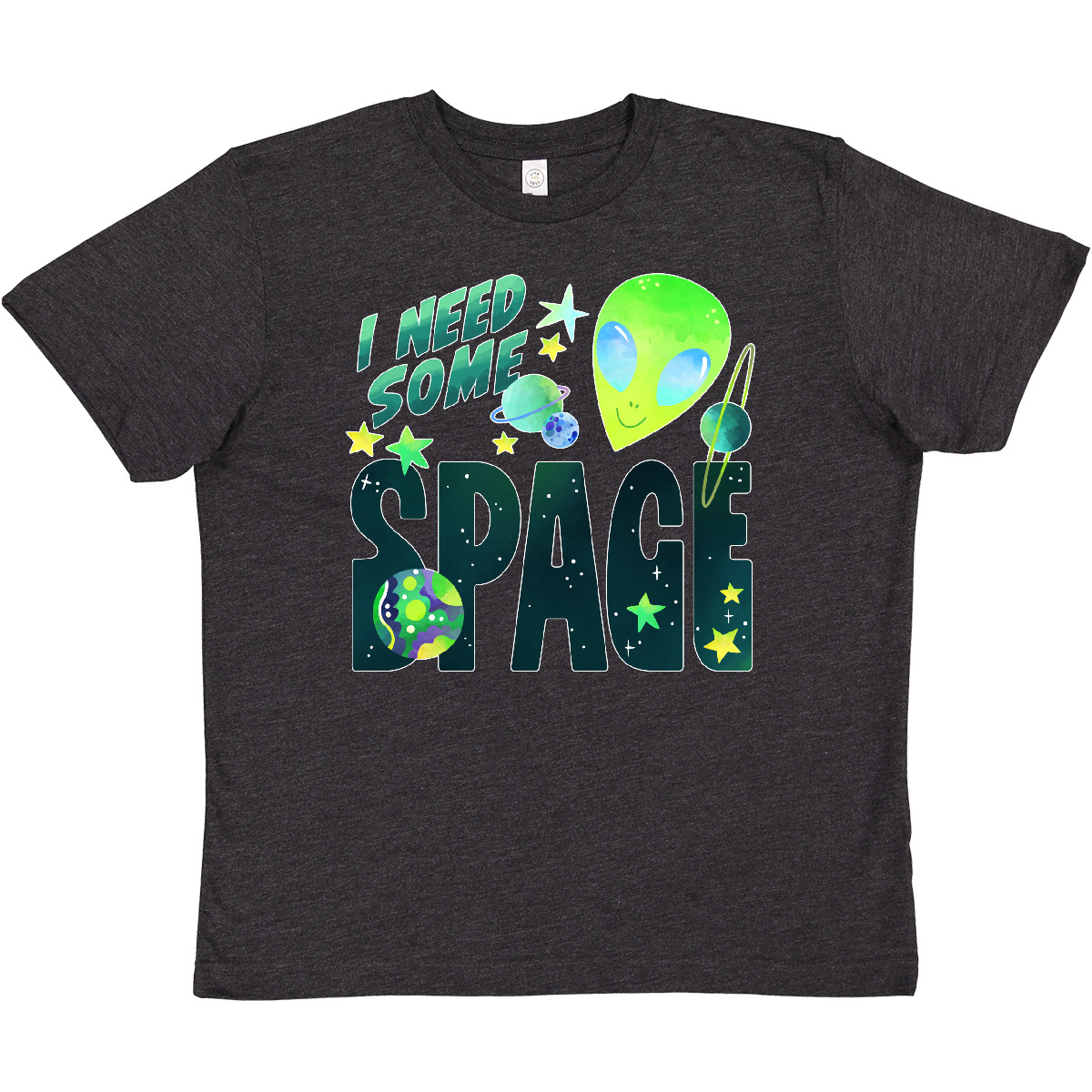 Inktastic I Need Some Space- Cute Alien Youth T-Shirt Funny Humor Planets Stars - Picture 6 of 9