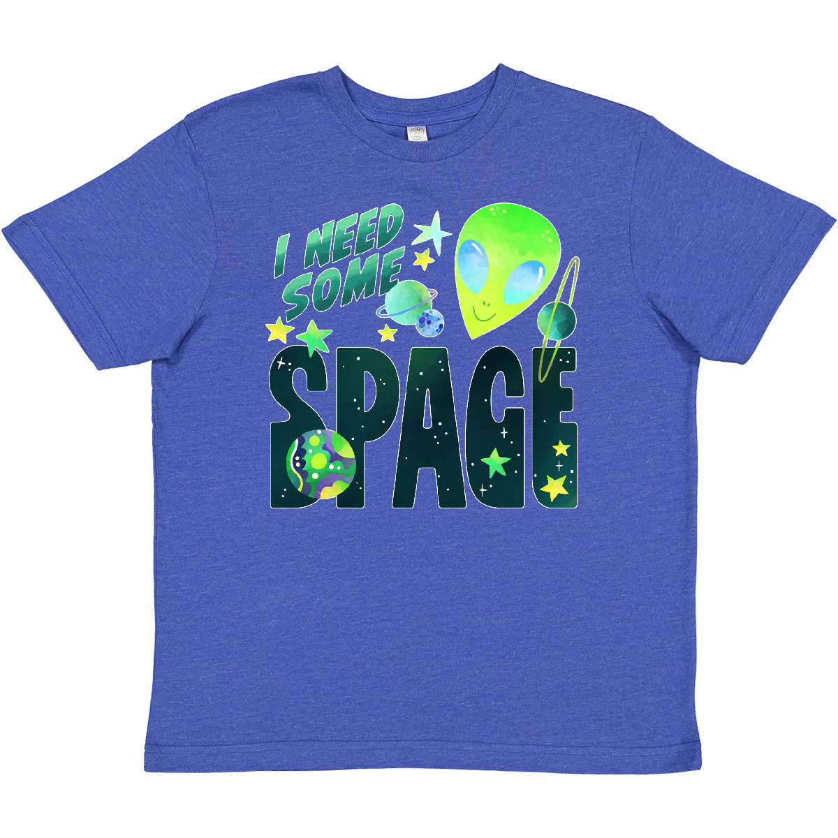 Inktastic I Need Some Space- Cute Alien Youth T-Shirt Funny Humor Planets Stars - Picture 8 of 9