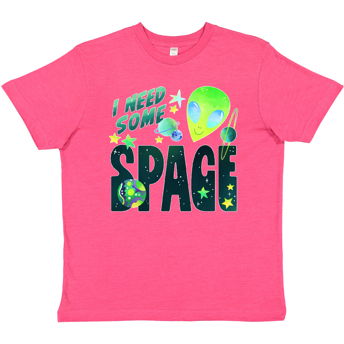 Inktastic I Need Some Space- Cute Alien Youth T-Shirt Funny Humor Planets Stars - Picture 7 of 9