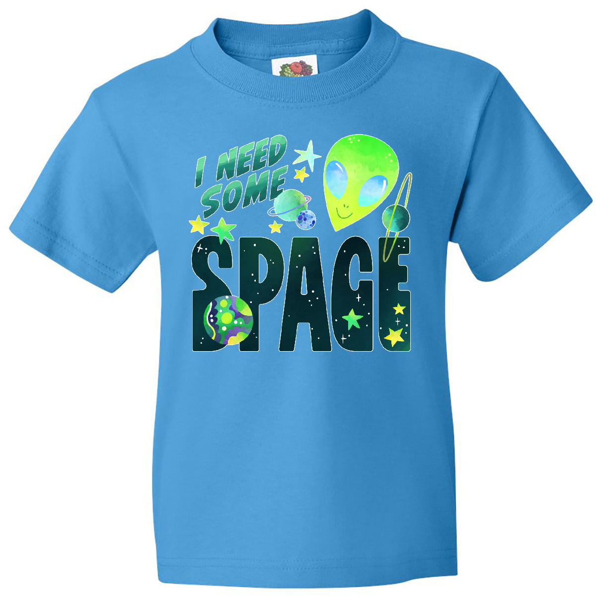 Inktastic I Need Some Space- Cute Alien Youth T-Shirt Funny Humor Planets Stars - Picture 5 of 9
