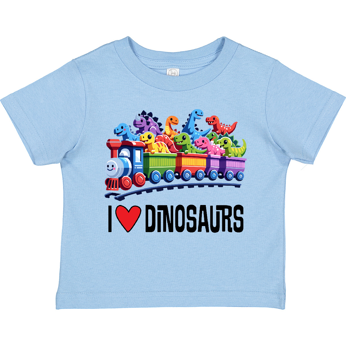 Inktastic I Love Dinosaurs Toddler T-Shirt Dinosaur Boy Girl Choo Heart Outfit
