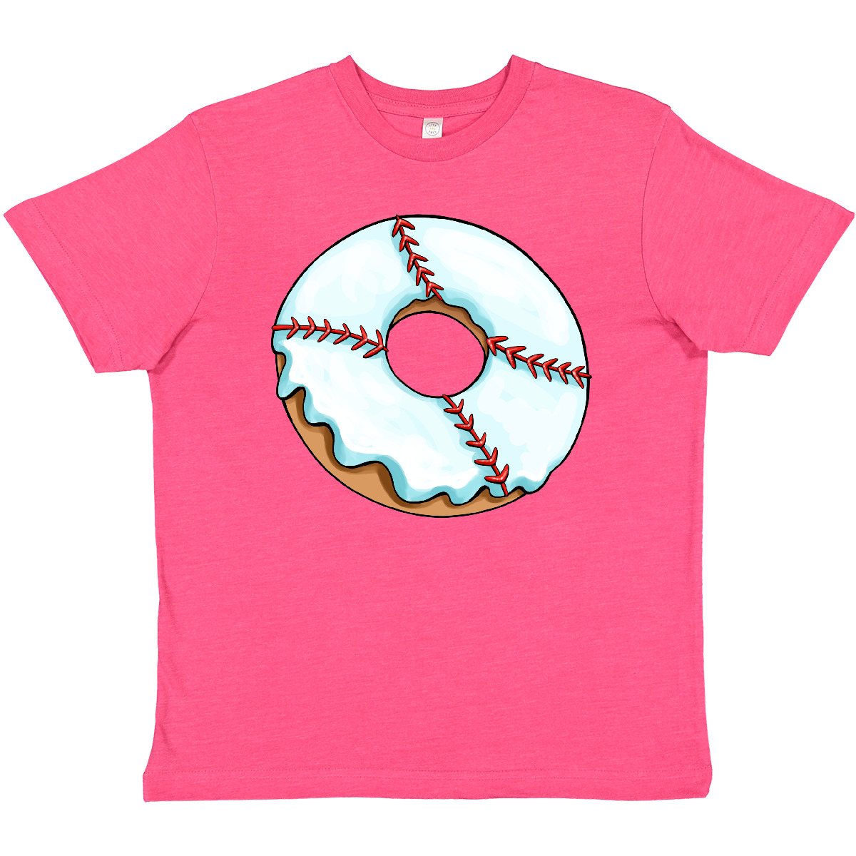 Inktastic Baseball Donut Youth T-Shirt Sports Sport Favorite Icing Treat Food - Picture 5 of 7
