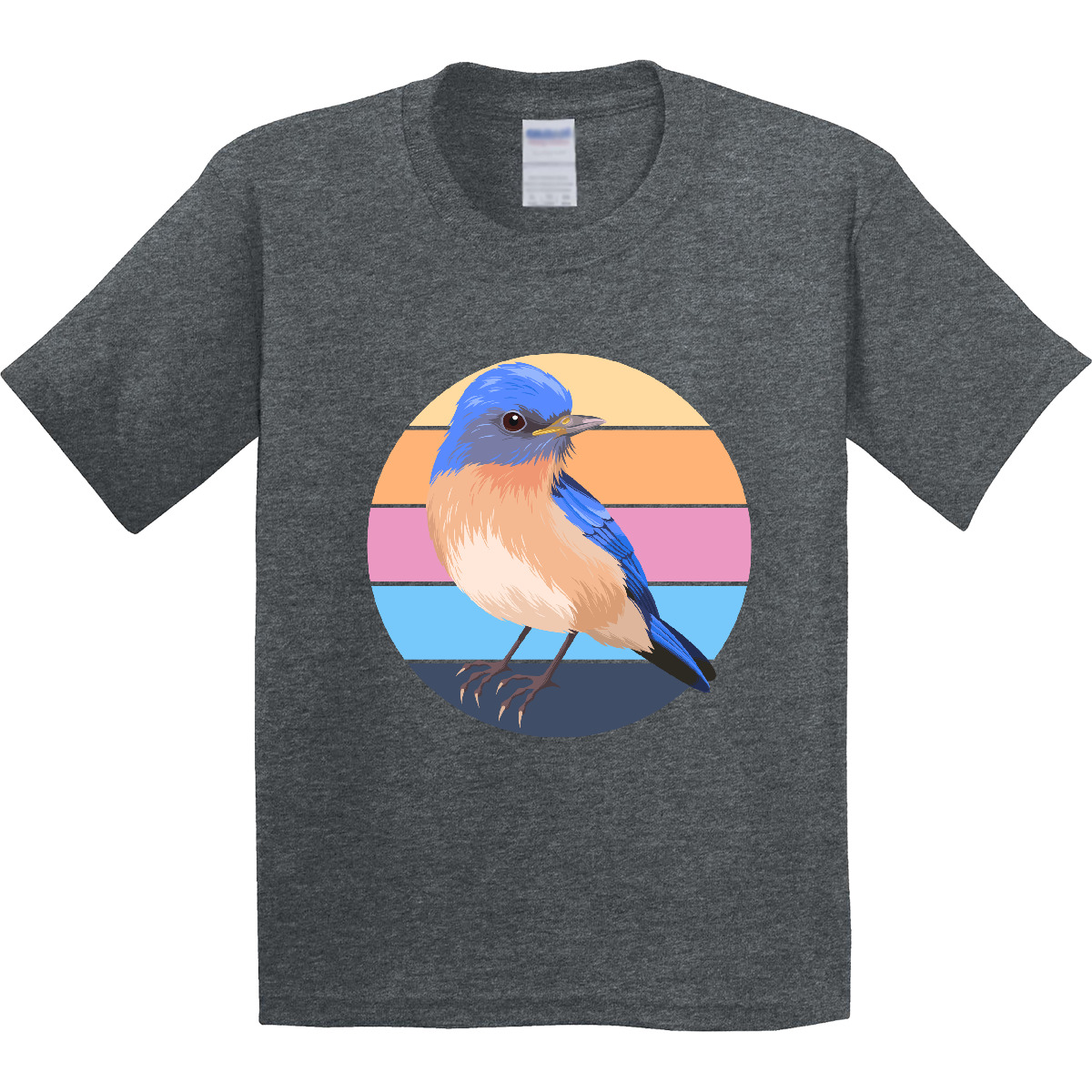 Inktastic Bluebird Bird Lover Birdwatcher Youth T-Shirt Birds Birding Easily By - Picture 7 of 10