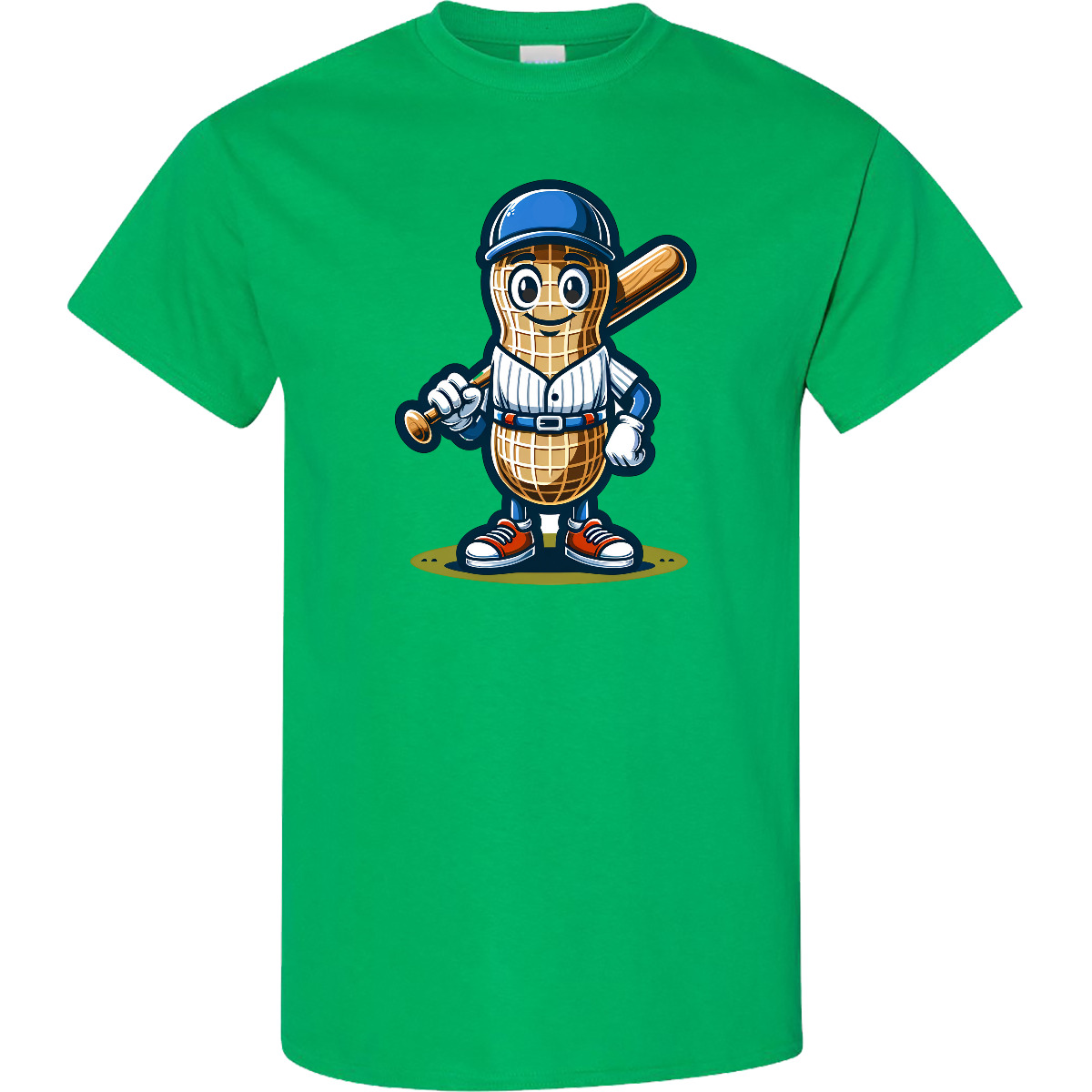 Inktastic Baseball Mascot Funny Peanut T-Shirt Sports Team Coach Assistant Fan