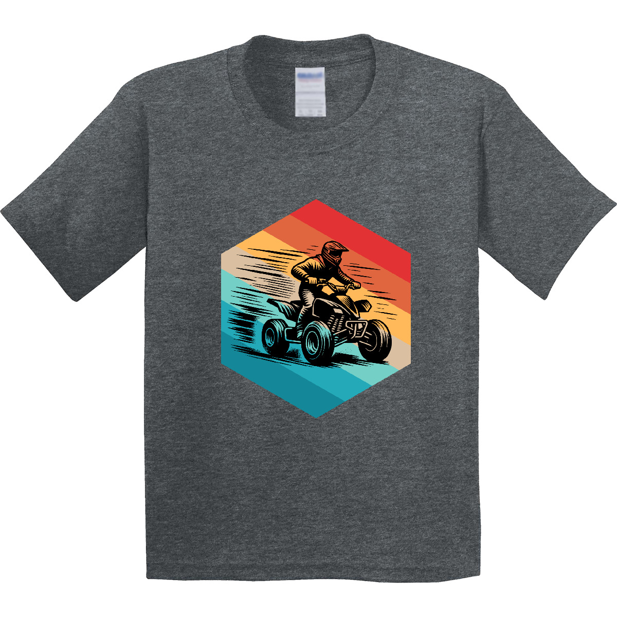 Inktastic Four Wheeling ATV Off Roading Retro Youth T-Shirt Mudding Road Vintage - Picture 5 of 7