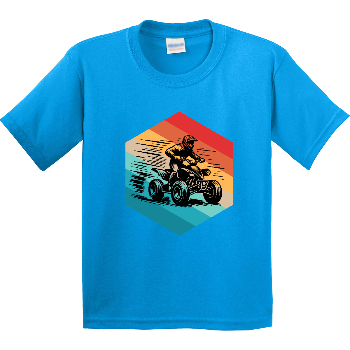 Inktastic Four Wheeling ATV Off Roading Retro Youth T-Shirt Mudding Road Vintage - Picture 4 of 7