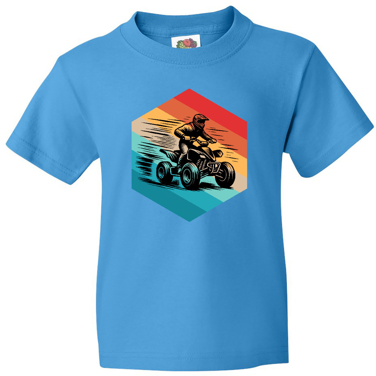 Inktastic Four Wheeling ATV Off Roading Retro Youth T-Shirt Mudding Road Vintage - Picture 4 of 7