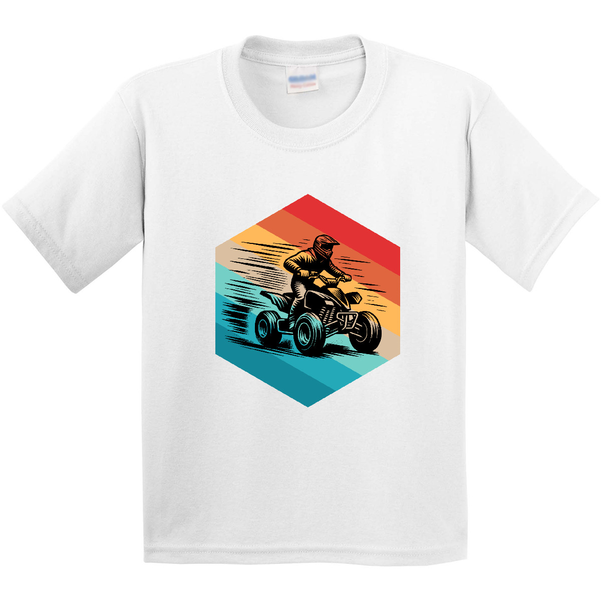 Inktastic Four Wheeling ATV Off Roading Retro Youth T-Shirt Mudding Road Vintage - Picture 7 of 7