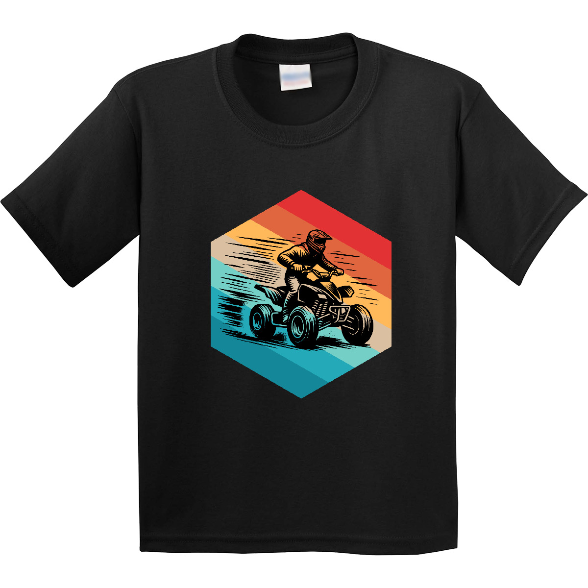 Inktastic Four Wheeling ATV Off Roading Retro Youth T-Shirt Mudding Road Vintage - Picture 2 of 7