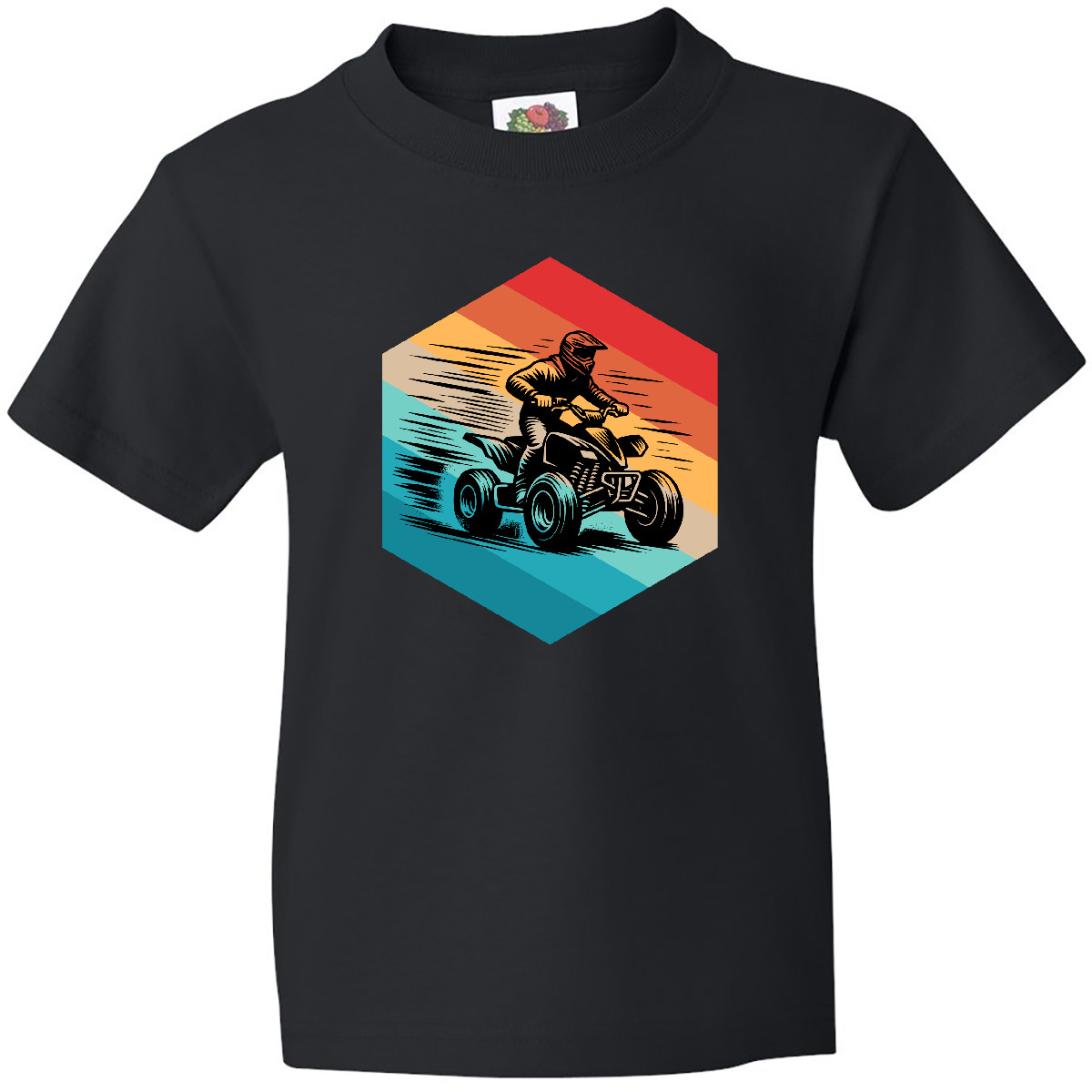 Inktastic Four Wheeling ATV Off Roading Retro Youth T-Shirt Mudding Road Vintage - Picture 2 of 7