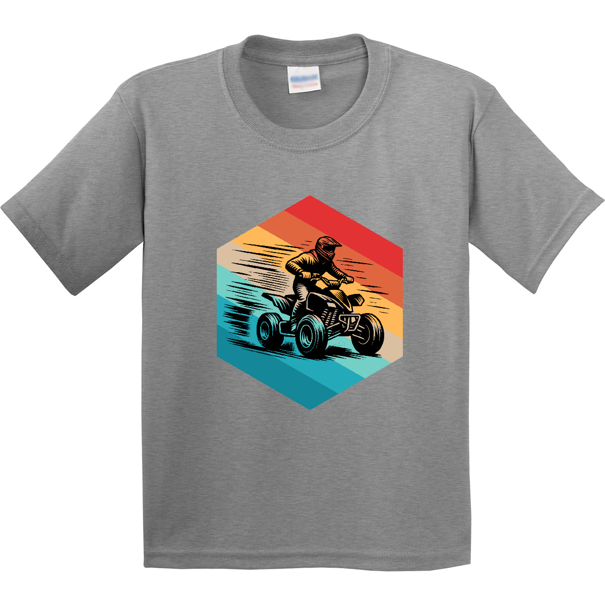 Inktastic Four Wheeling ATV Off Roading Retro Youth T-Shirt Mudding Road Vintage - Picture 3 of 7