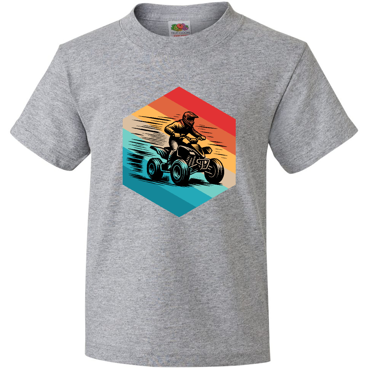 Inktastic Four Wheeling ATV Off Roading Retro Youth T-Shirt Mudding Road Vintage - Picture 3 of 7