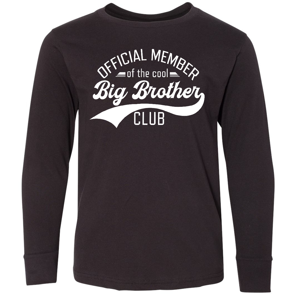 Inktastic Official Member Of The Cool Big Brother Club Youth Long Sleeve T-Shirt - Picture 2 of 4