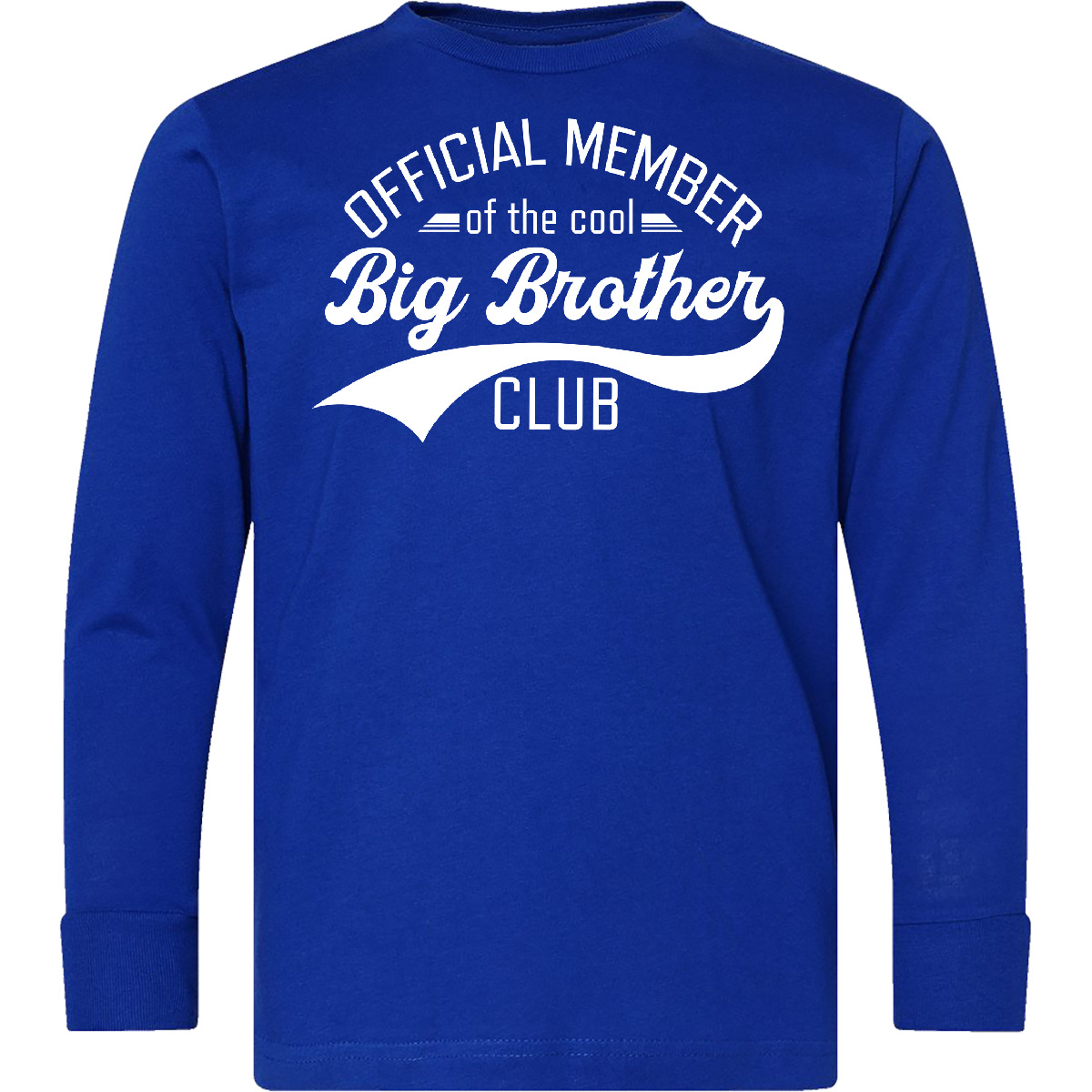 Inktastic Official Member Of The Cool Big Brother Club Youth Long Sleeve T-Shirt - Picture 4 of 4