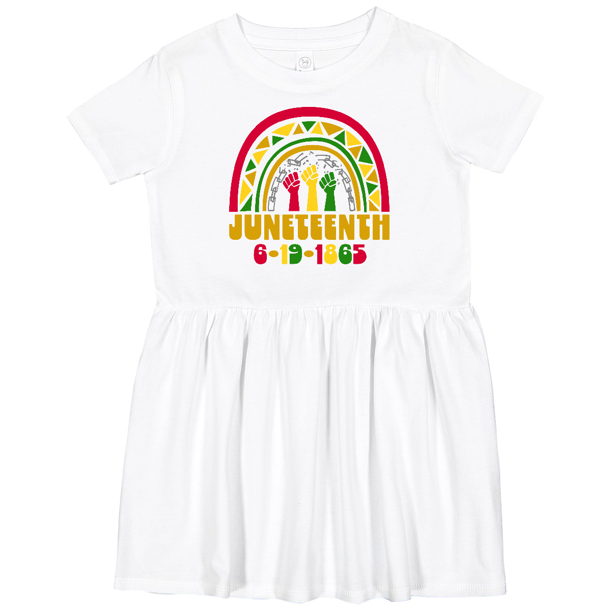 Inktastic Juneteenth 6-19-1865 Rainbow Toddler Dress Thirteenth Amendment Black - Bild 3 von 5