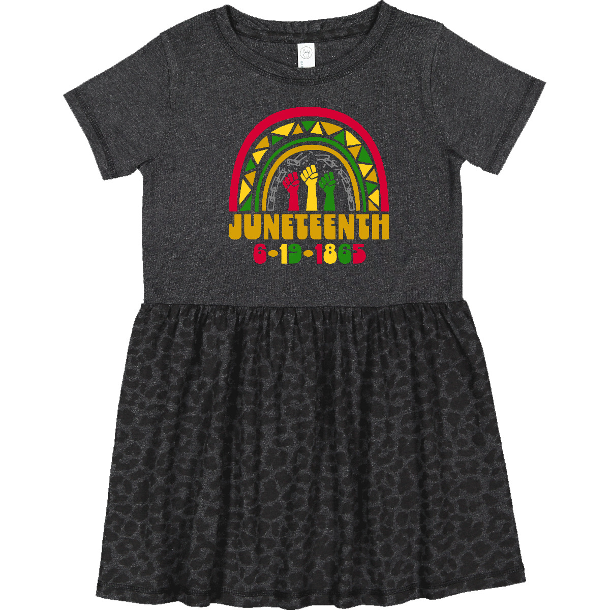 Inktastic Juneteenth 6-19-1865 Rainbow Toddler Dress Thirteenth Amendment Black - Bild 2 von 5