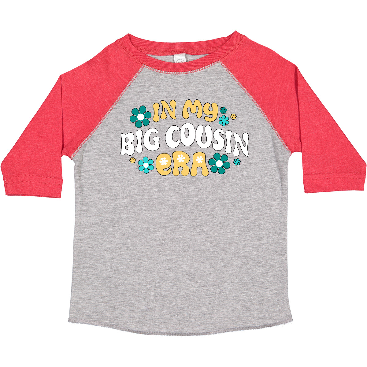 Inktastic In My Big Cousin Era Retro With Flowers Toddler T-Shirt Family New Kid - Picture 5 of 10