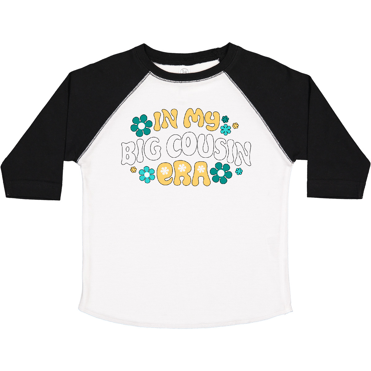 Inktastic In My Big Cousin Era Retro With Flowers Toddler T-Shirt Family New Kid - Picture 10 of 10