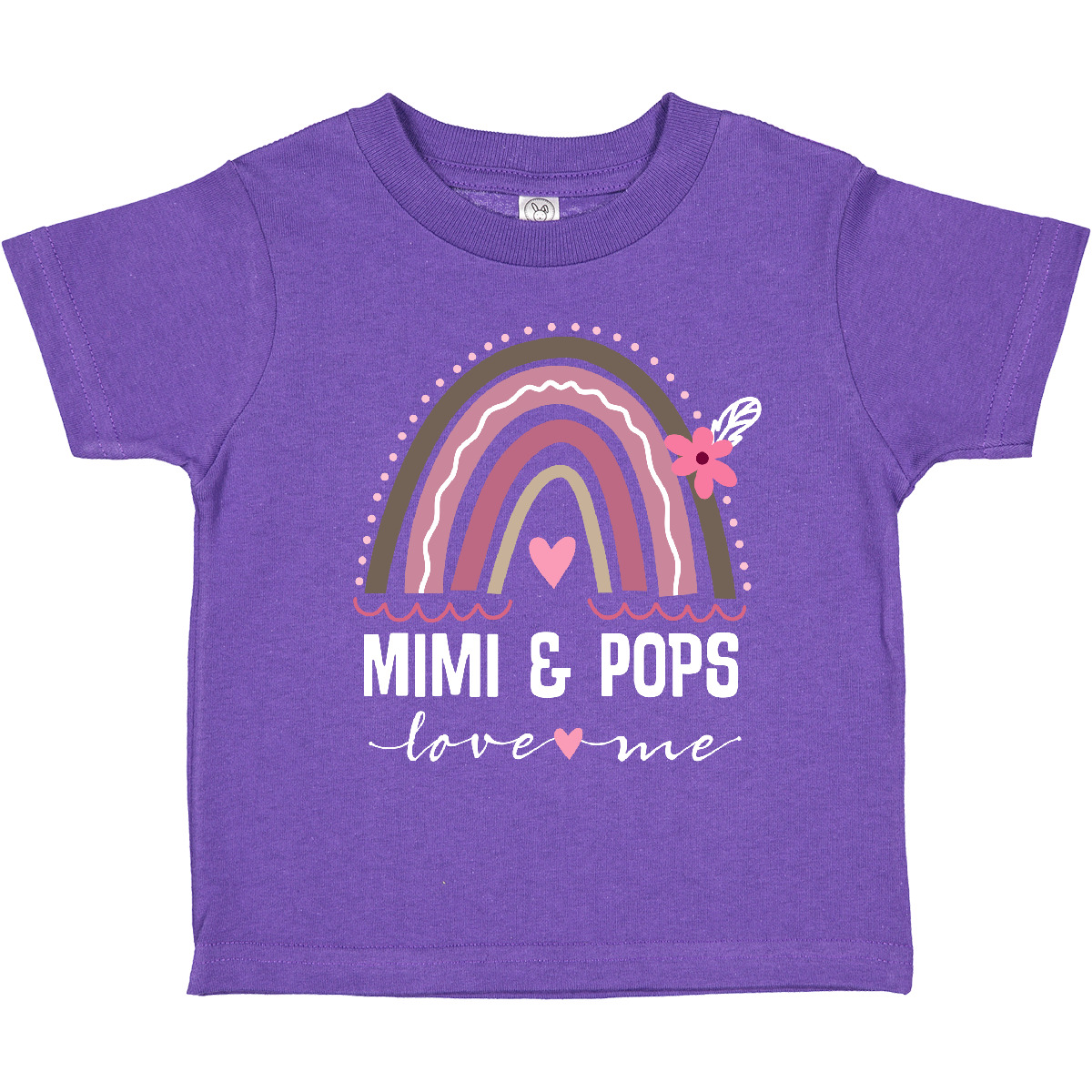 Inktastic Mimi And Pops Grandchild Rainbow Toddler T-Shirt Loves Grandkids From - Picture 9 of 12