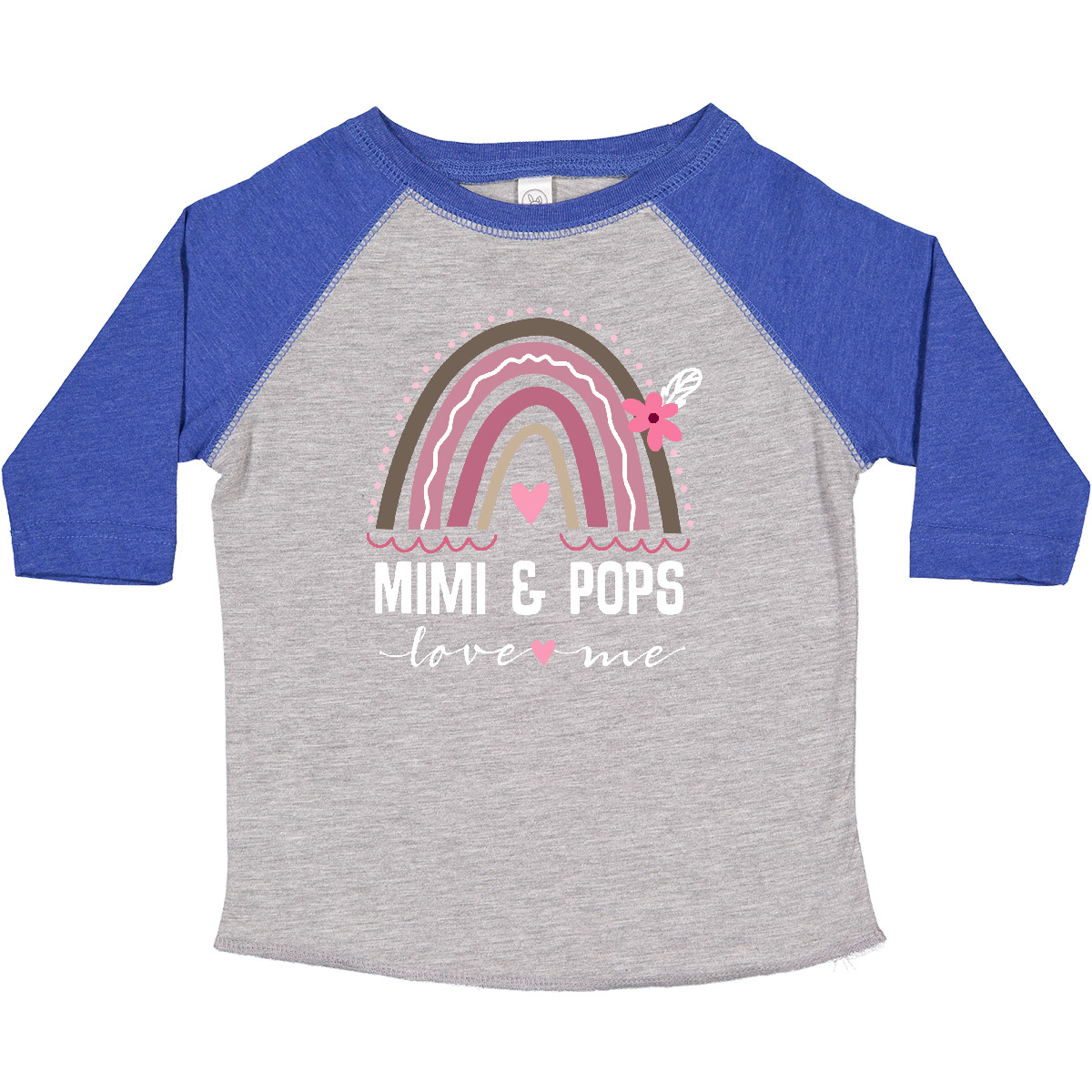Inktastic Mimi And Pops Grandchild Rainbow Toddler T-Shirt Loves Grandkids From - Picture 8 of 12