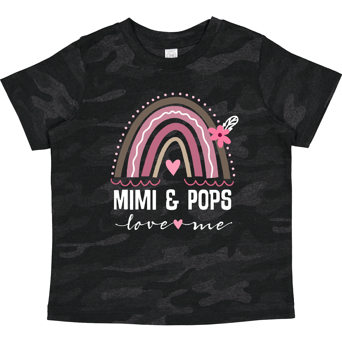 Inktastic Mimi And Pops Grandchild Rainbow Toddler T-Shirt Loves Grandkids From - Picture 11 of 12