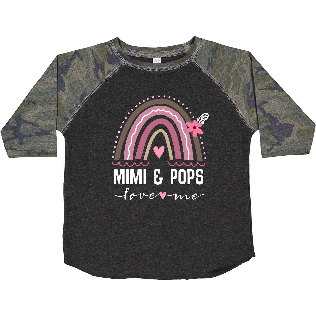 Inktastic Mimi And Pops Grandchild Rainbow Toddler T-Shirt Loves Grandkids From - Picture 10 of 12