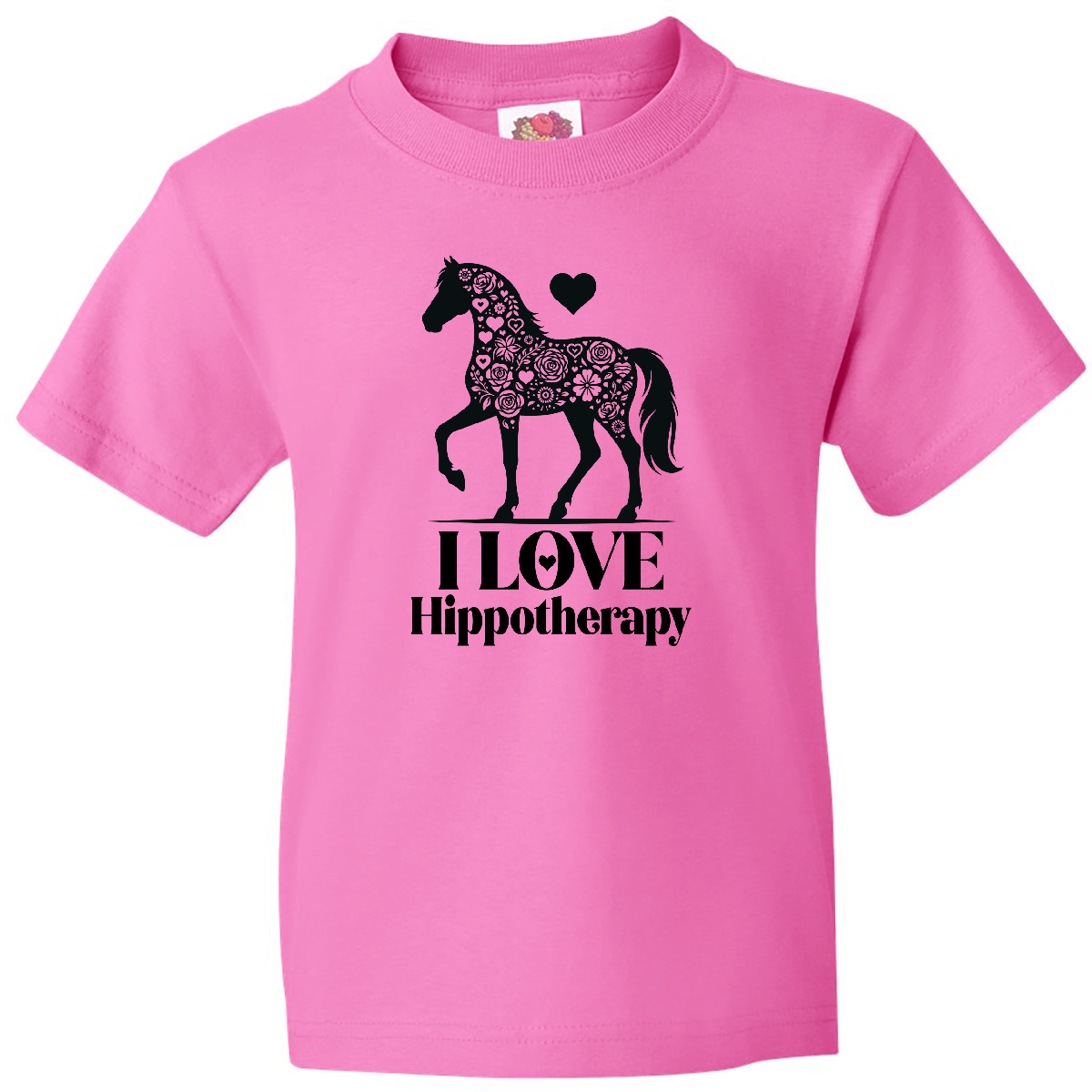 Inktastic I Love Hippotherapy Horse Physical Therapy Youth T-Shirt Riding Tee - Picture 2 of 7