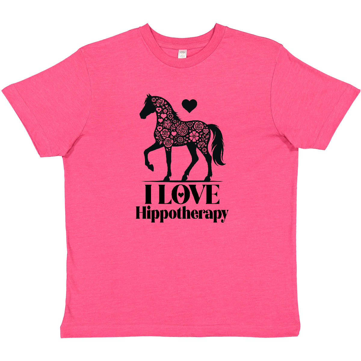Inktastic I Love Hippotherapy Horse Physical Therapy Youth T-Shirt Riding Tee - Picture 5 of 7