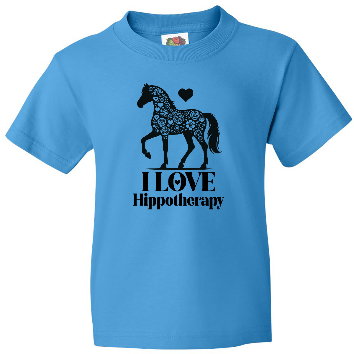 Inktastic I Love Hippotherapy Horse Physical Therapy Youth T-Shirt Riding Tee - Picture 4 of 7