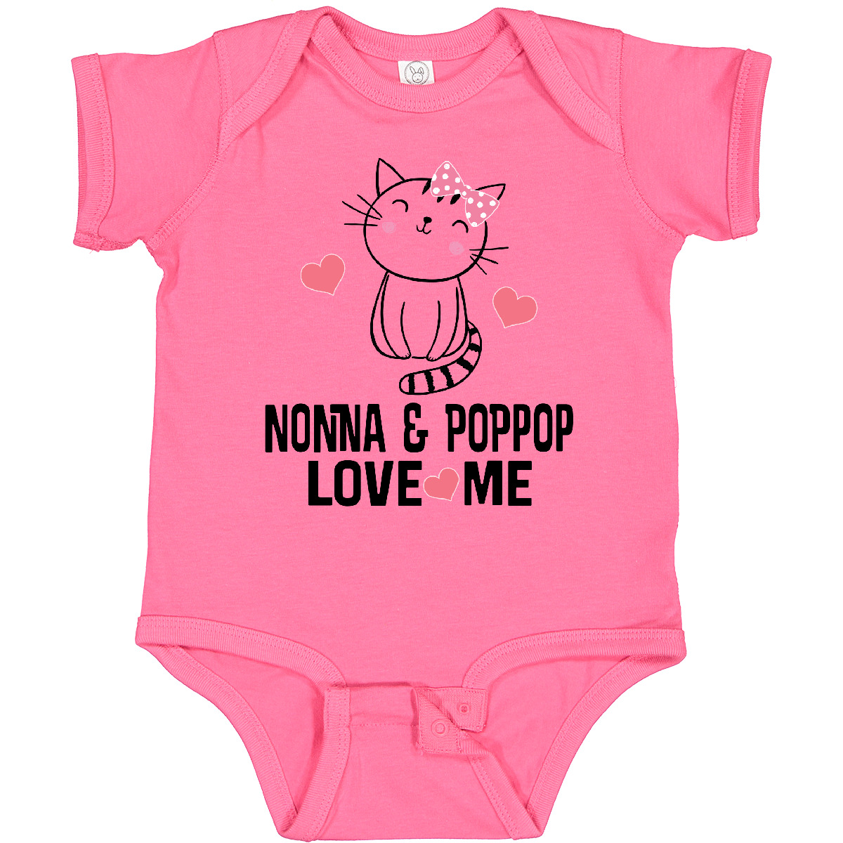 Inktastic Nonna und PopPop Enkelkind Katze Baby Body Pop Kinder Outfit aus - Bild 3 von 10