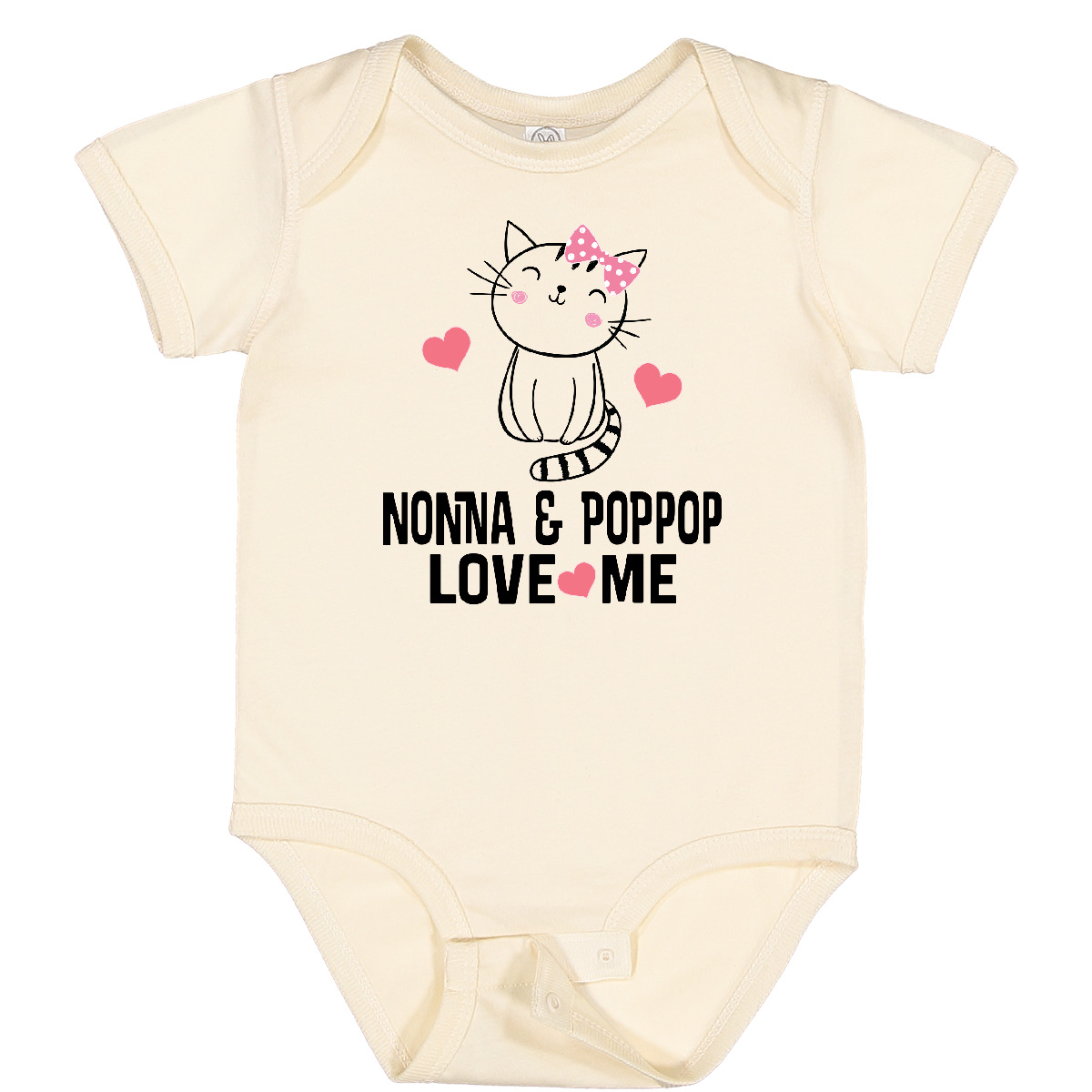 Inktastic Nonna und PopPop Enkelkind Katze Baby Body Pop Kinder Outfit aus - Bild 5 von 10
