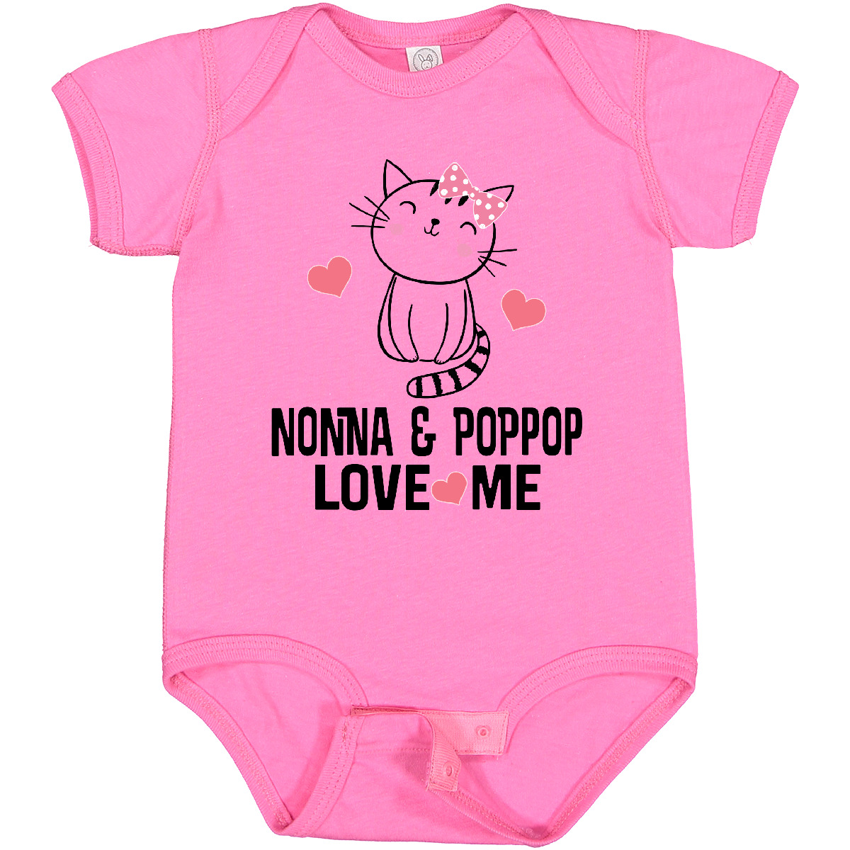Inktastic Nonna und PopPop Enkelkind Katze Baby Body Pop Kinder Outfit aus - Bild 7 von 10
