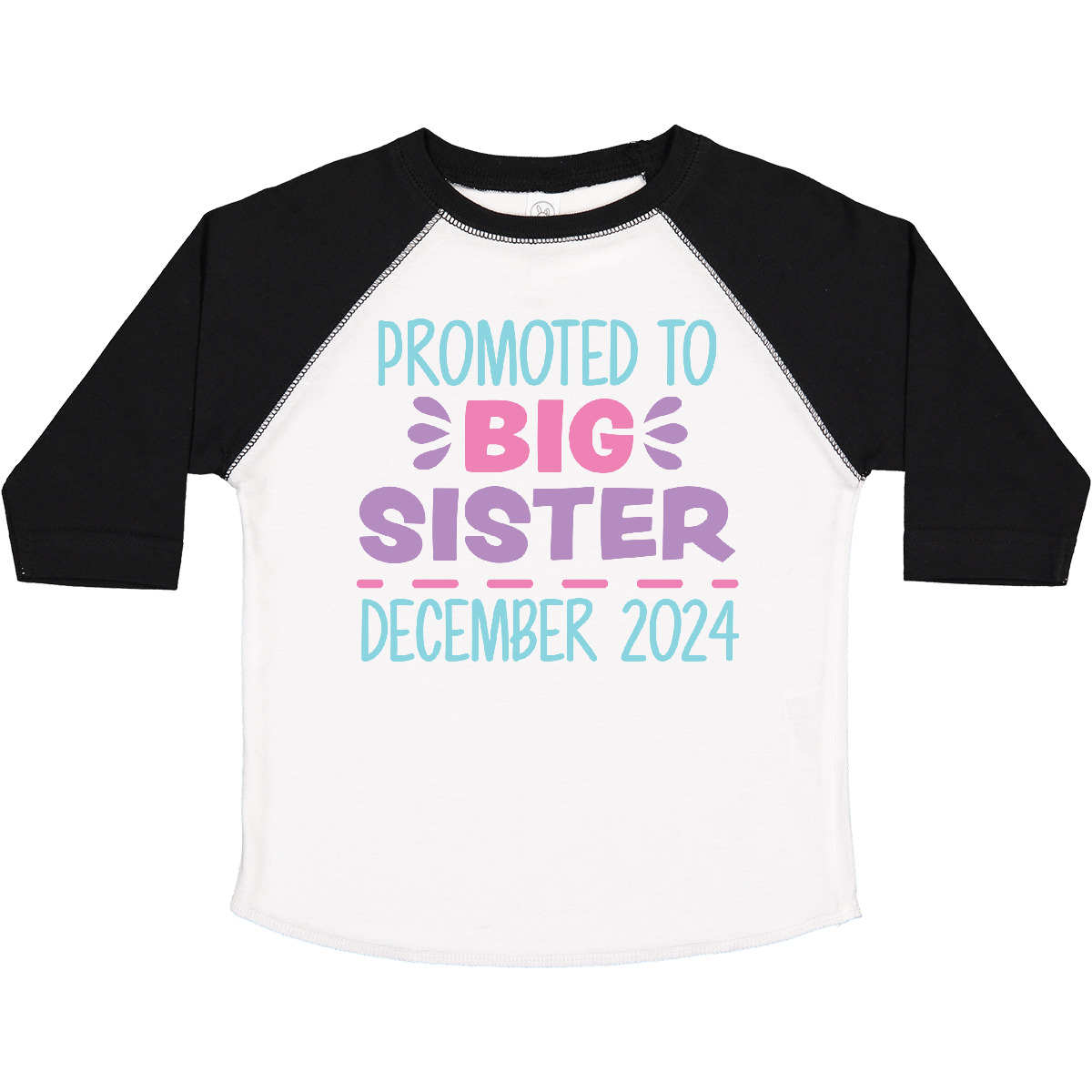 Inktastic Promoted To Big Sister December 2024 Toddler T-Shirt Siblings Family - Picture 7 of 7