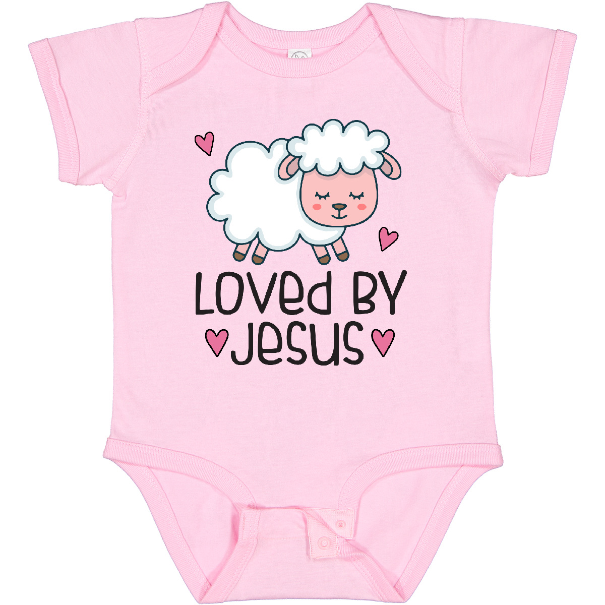 Inktastic Loved By Jesus Cute Baby Lamb Baby Bodysuit Religious New Easter - Picture 7 of 8