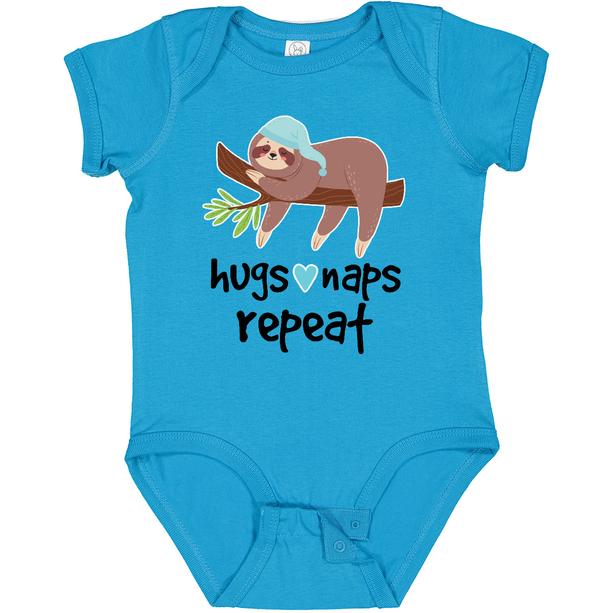 Inktastic Sloth Hugs Naps Repeat Baby Bodysuit New Grandson Son Childs Sweet - Bild 8 von 10