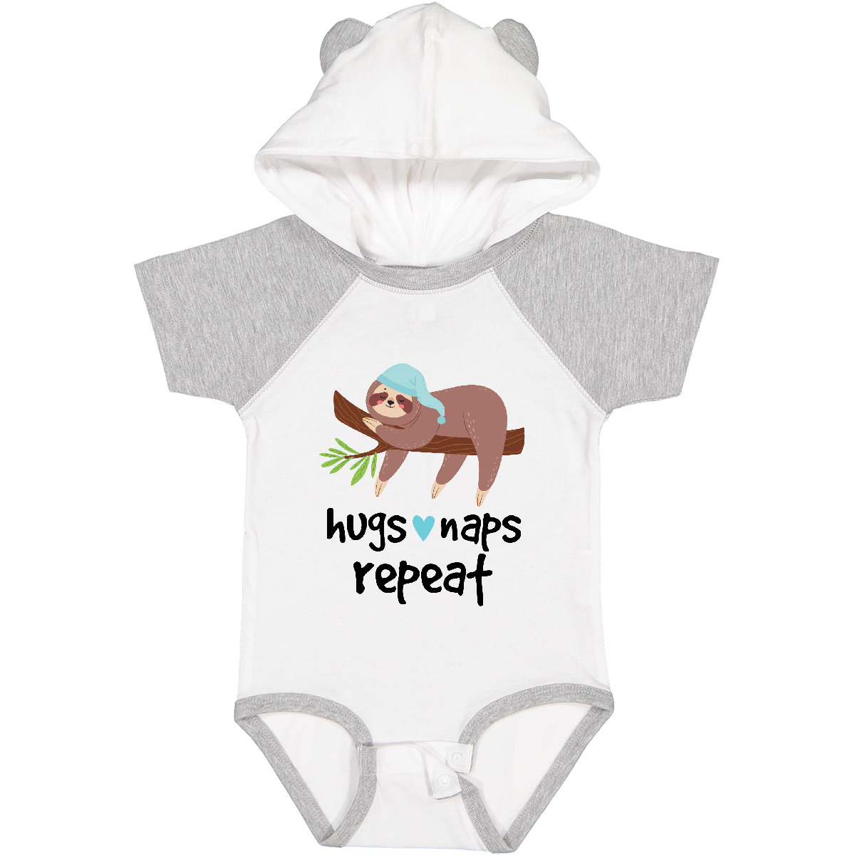 Inktastic Sloth Hugs Naps Repeat Baby Bodysuit New Grandson Son Childs Sweet - Bild 10 von 10