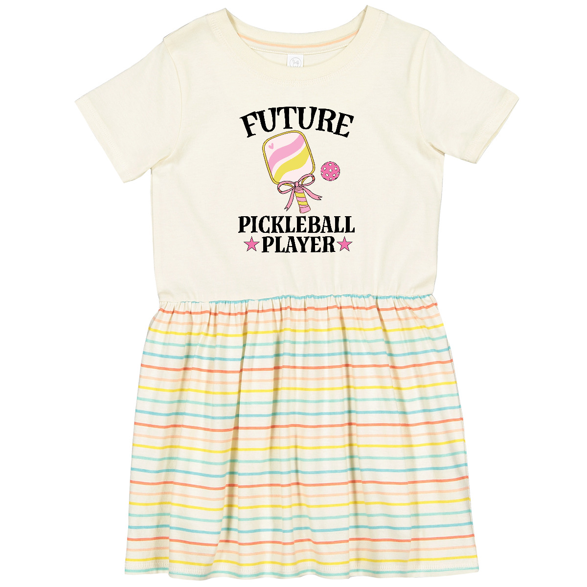 Inktastic Future Pickleball Player Girls Toddler Dress Sports Childs Girl Outfit - Picture 3 of 6