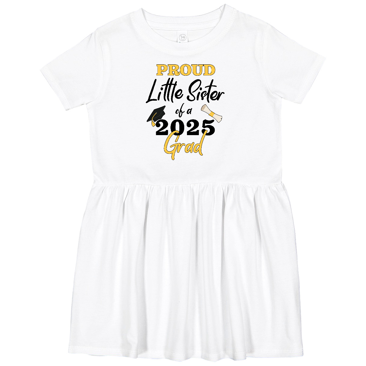 Inktastic Proud Little Sister Of A 2025 Grad Toddler Dress Graduation Big  Bro | eBay