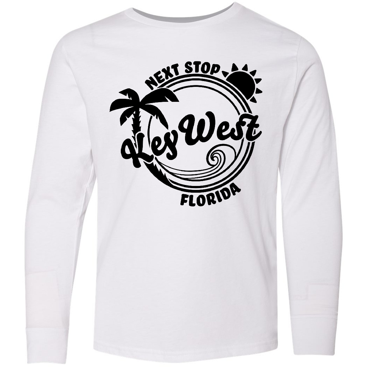 Inktastic Next Stop- Key West, Florida Youth Long Sleeve T-Shirt State Home Fun - Picture 3 of 3