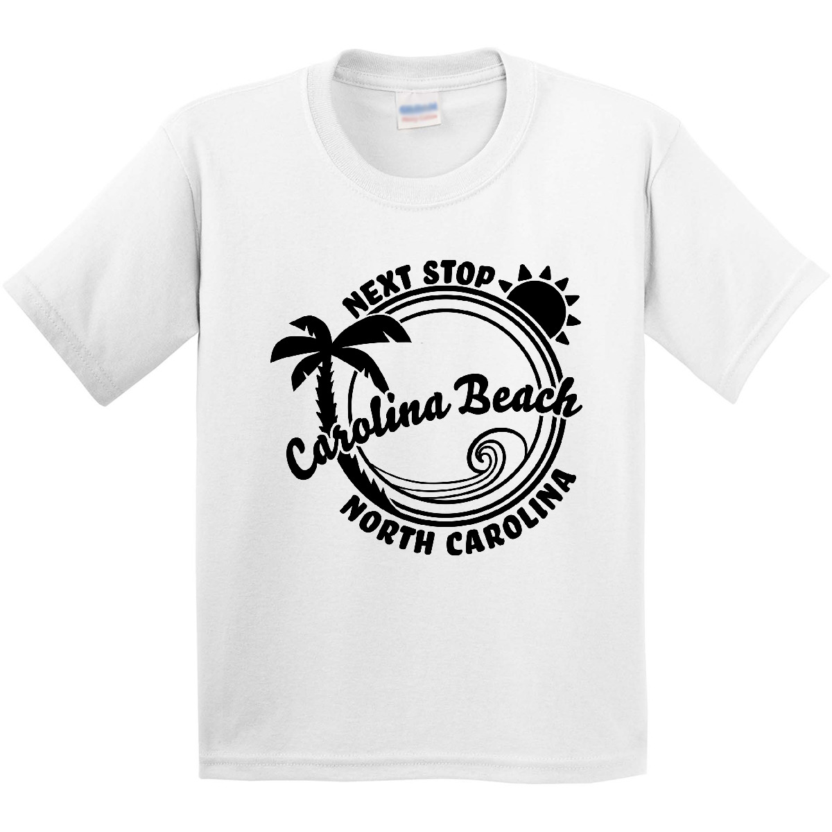 Inktastic Next Stop- Carolina Beach, North Carolina Youth T-Shirt State Home Fun - Picture 7 of 7
