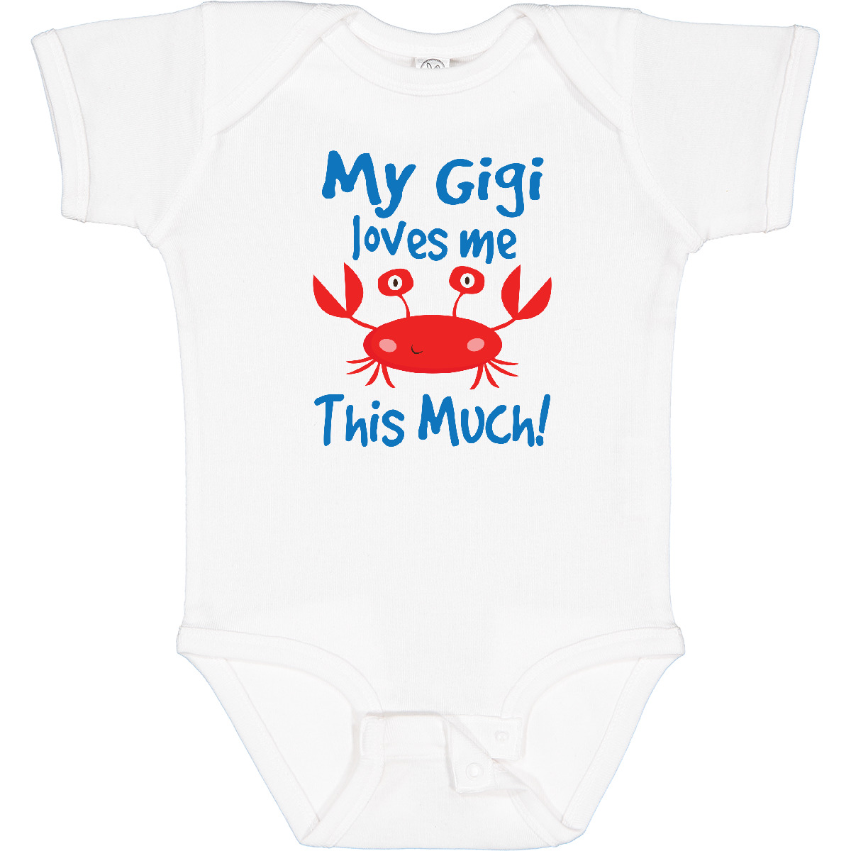 Inktastic My Gigi Loves Me Grandchild Crab Baby Bodysuit Grandson Granddaughter